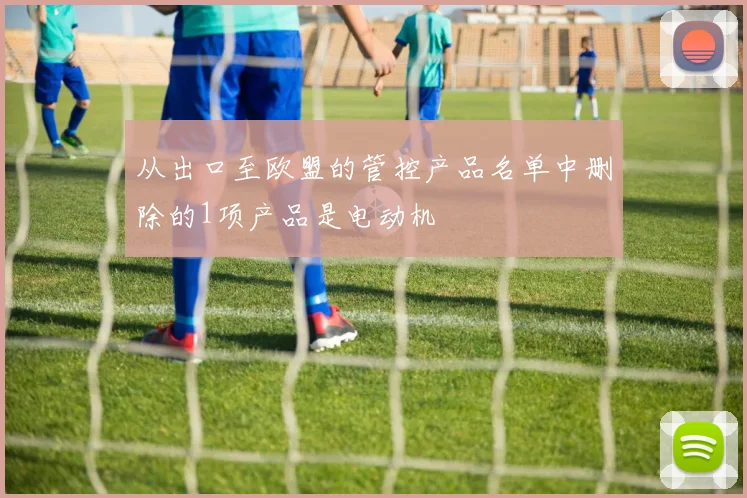 从出口至欧盟的管控产品名单中删除的1项产品是电动机